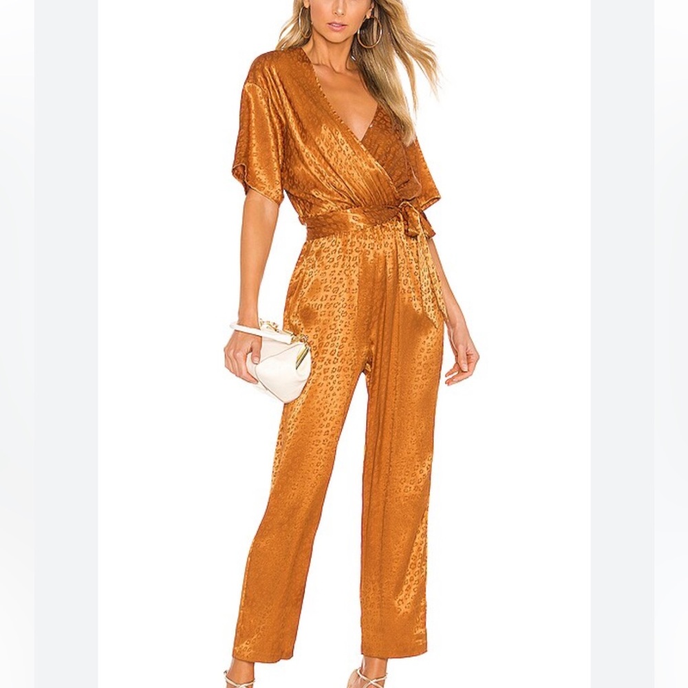 Joie gold jumpsuit. New without tags size S with cheetah print